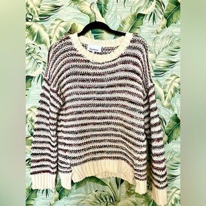 Heartloom sweater, cozy knit with a great colorway.